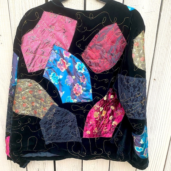 Patchwork Multi-Print Blazer Jacket - Picture 2 of 4
